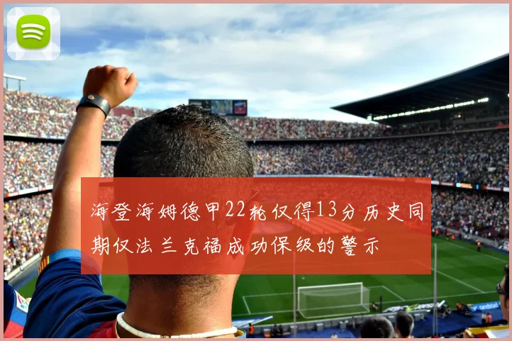 海登海姆德甲22轮仅得13分历史同期仅法兰克福成功保级的警示